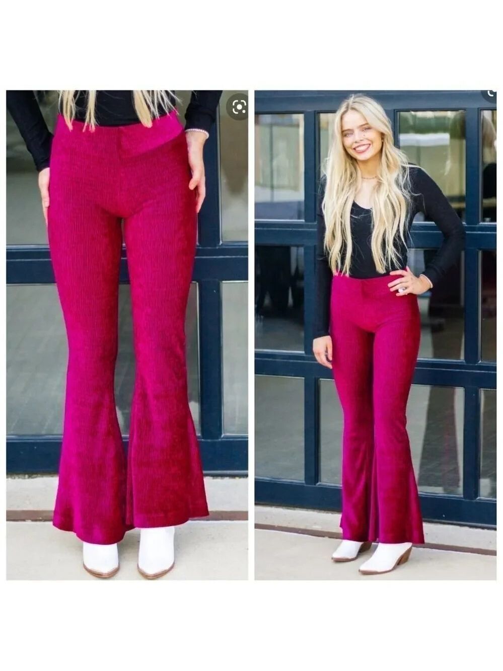 NWOT Free People So Charming Velvet Flare Pants
